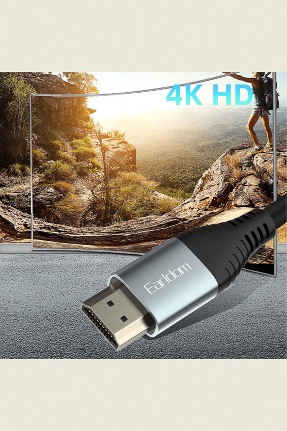 Fuchsia 4K HDMI Kablo 300 cm 18 Gbps HDMI 2.0 1.4 V Görüntü Aktarım Kablosu - 2