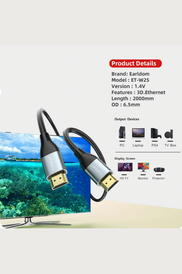 Fuchsia 4K HDMI Kablo 300 cm 18 Gbps HDMI 2.0 1.4 V Görüntü Aktarım Kablosu - 3