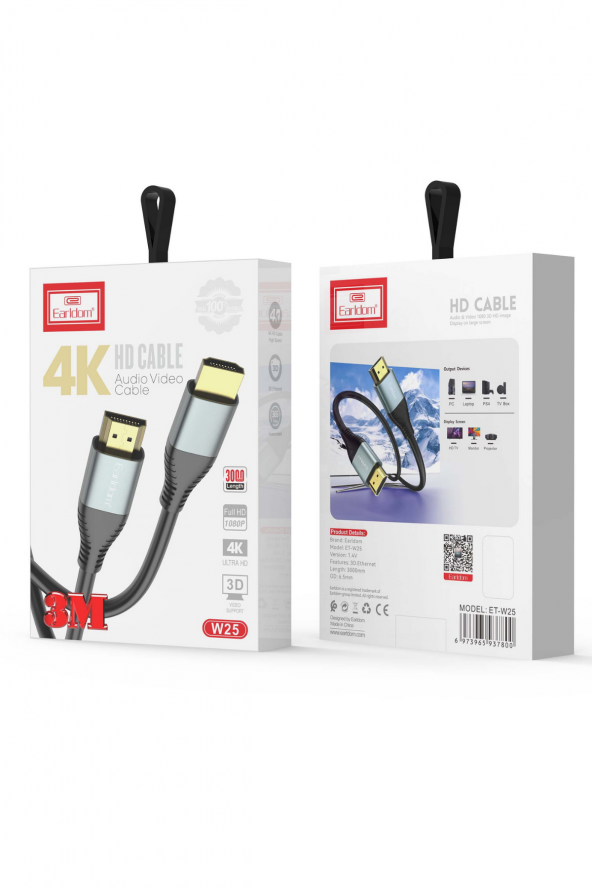Fuchsia 4K HDMI Kablo 300 cm 18 Gbps HDMI 2.0 1.4 V Görüntü Aktarım Kablosu - 7
