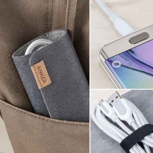 Anker Powerline+ Micro USB Örgülü Şarj/Data Kablosu 1.8 Metre- Beyaz - Taşıma Çantalı - Resim 6