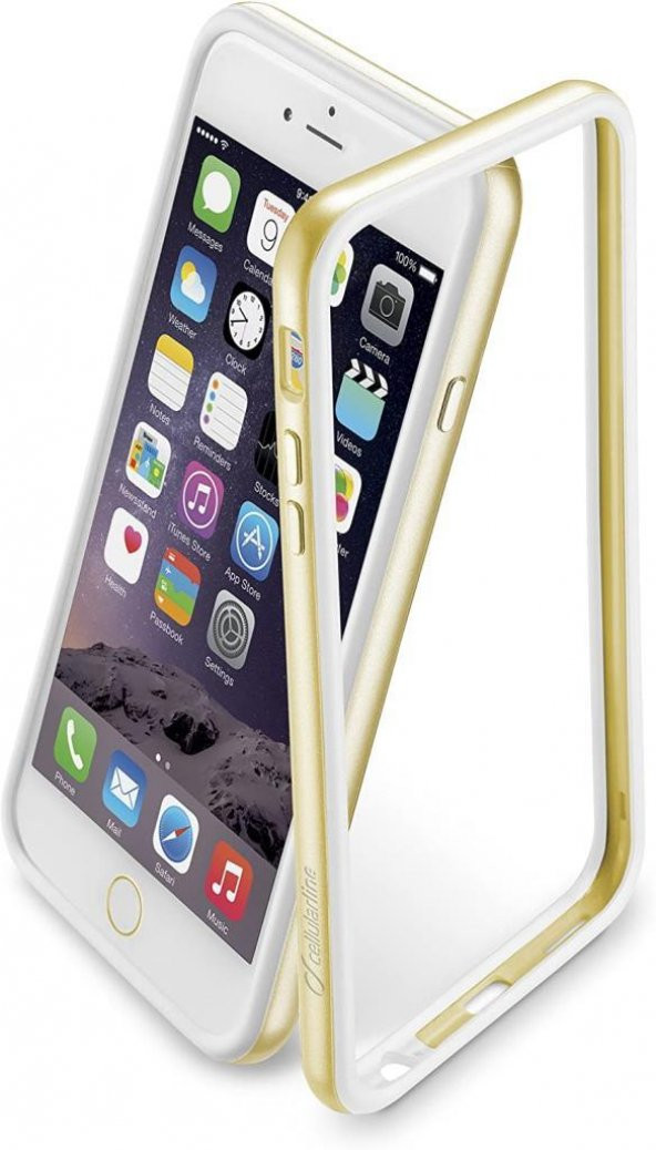 Cellular Line iPhone 6S Plus/6 Plus Bumper Satin Kılıf - Altın BUMPSATINIPH655H