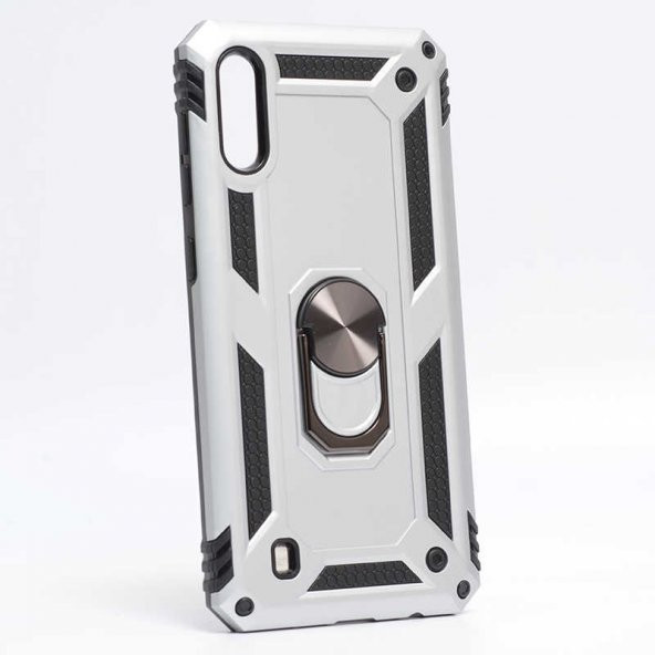 Samsung Galaxy M10 Kılıf Sofya Yüzüklü Standlı Zırhlı Silikon Kılıf ürün görseli