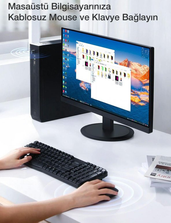Baseus Bluetooth Vers.5.0 USB Bluetooth Adaptör USB Bluetooth 5.0 Wireless Adaptör Tak Çalıştır - 4