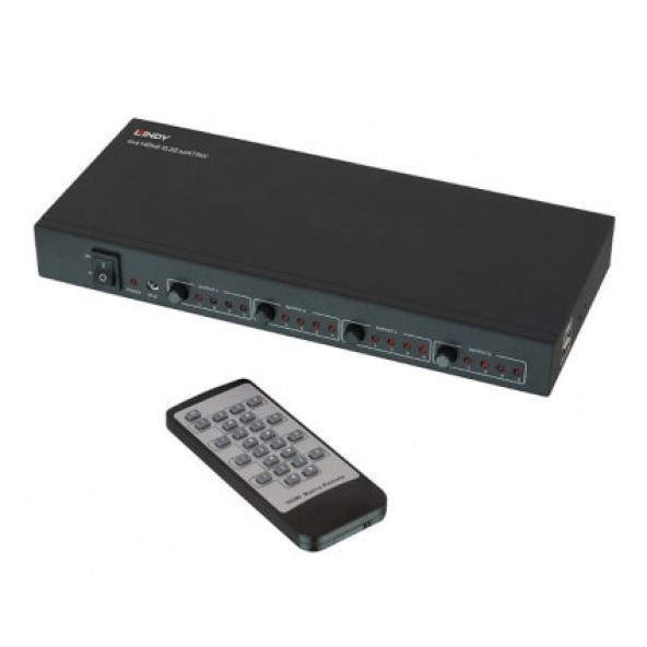 LINDY - Lindy LIN-38152 4 x 4 HDMI 4K UHD Matrix Switch