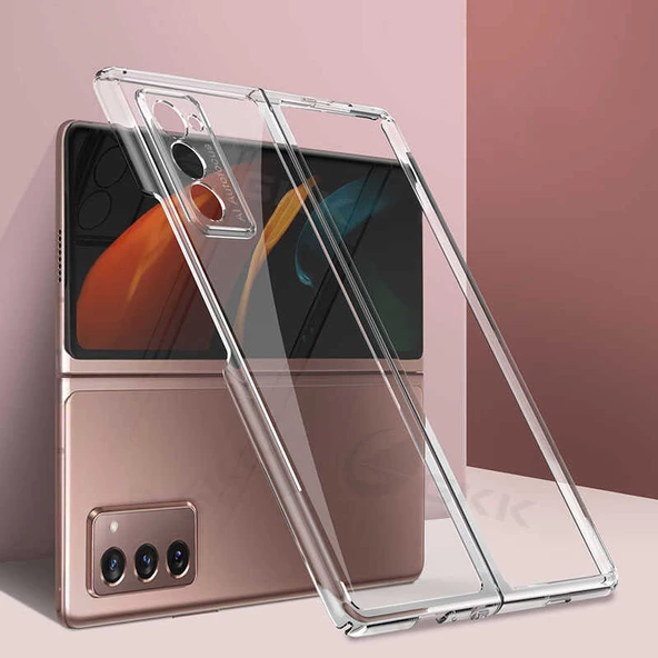 Samsung Galaxy Z Fold 2 Kılıf Zore Kıpta Kapak Lyon Tech  Renksiz