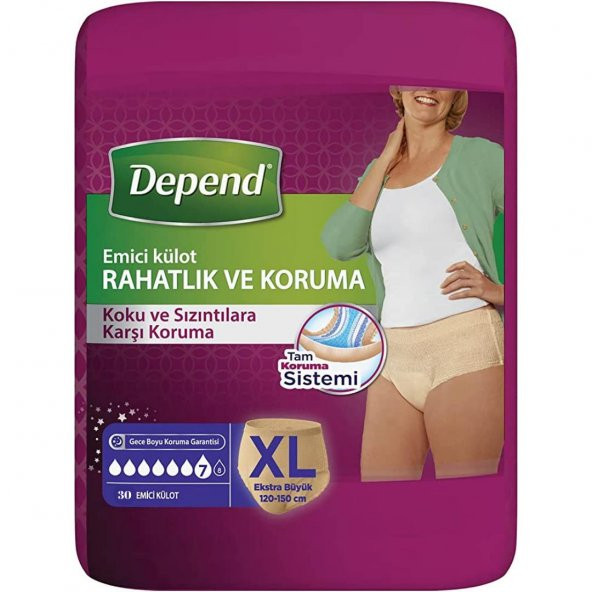 Depend Emici Külot Bayan XL 30'lu