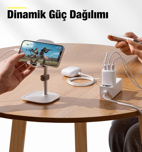 BASEUS 17W 3 USB Portlu Ultra Hızlı Şarj Adaptörü, Akım Korumalı, Akıllı Çipli Şarj Başlığı - 8