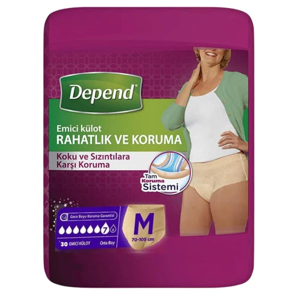 Depend Emici Külot Bayan Medium 30'lu