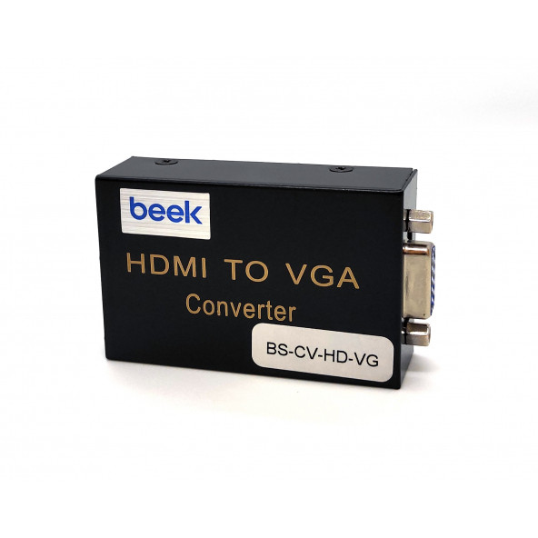 BEEK - BS-CV-HD-VG Beek HDMI Sinyalini  VGA Görüntü ve Ses Sinyaline Çevirici