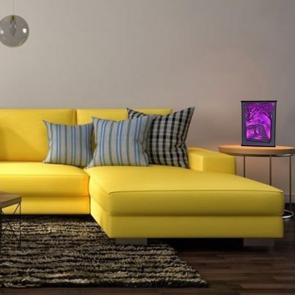Veraart Özel Tasarım 8 Katmanlı Ahşap Dekoratif Ressam Gece Lambası - 3
