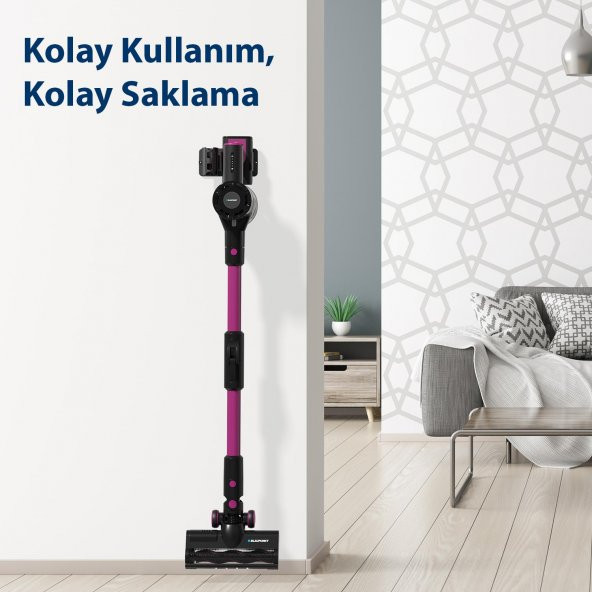 Blaupunkt A16 Şarjlı Vacumaster Kablosuz Dikey Süpürge 160W Fuşya - 10