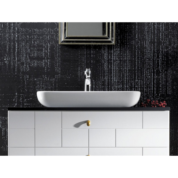 Cerastyle Turkuaz Lal Tezgah Üstü Lavabo 60x42 Cm - 4