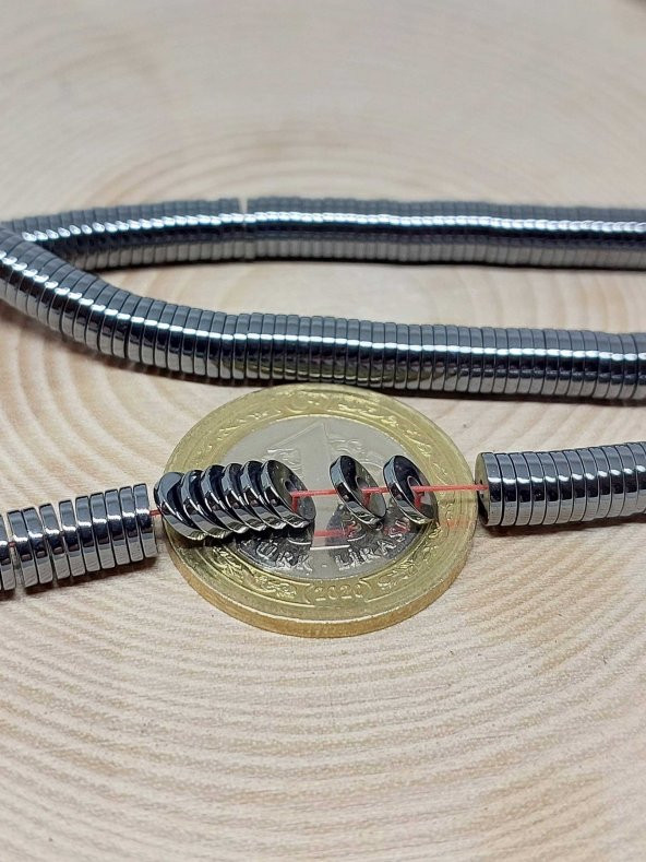 Hematit Taşı Dizi 6*1mm (36805) - Resim 2