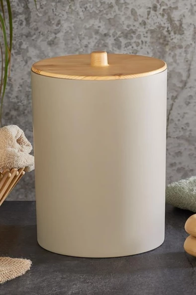 Flosoft Bambu Desenli Mutfak Banyo Çöp Kovası - 3