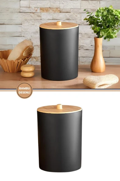 Flosoft Bambu Desenli Mutfak Banyo Çöp Kovası - 8