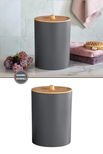 Flosoft Bambu Desenli Mutfak Banyo Çöp Kovası - 9