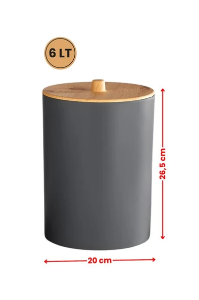 Flosoft Bambu Desenli Mutfak Banyo Çöp Kovası - 10