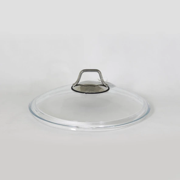 Metal Kulplu 20 Cm Cam Kapak