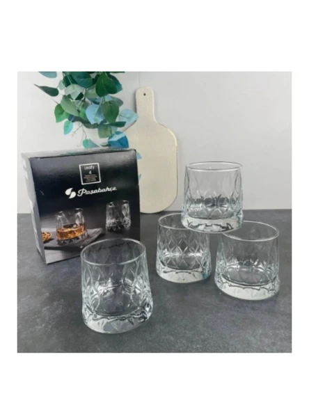 Paşabahçe 420194 Leafy Viski Bardağı 300 cc 4'lü - Resim 4