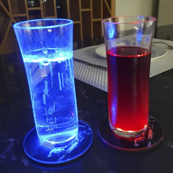 Veraart Işıklı  Müslüm GÜRSES Temalı Dünya Tersine Dönse Vazgeçmem Bardak Altlığı 2 li - 3
