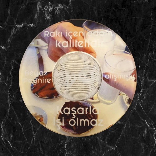 Veraart Işıklı Rakı İçen Adam Kalitelidir Bardak Altlığı - 9