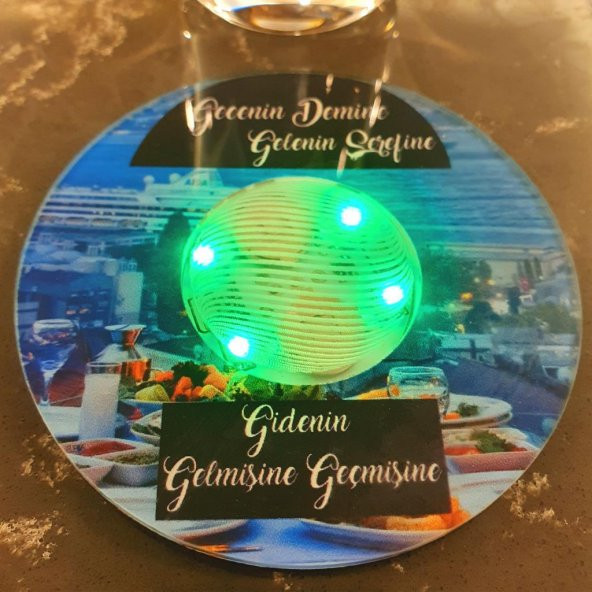 Veraart Işıklı Gecenin Demine Gelenin Şerefine Bardak Altlığı 2 li - 9