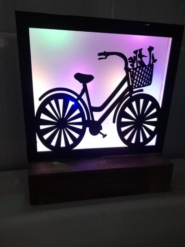 Veraart Işıklı Kişiselleştirilmiş Dekoratif Bisiklet Gece Lambası