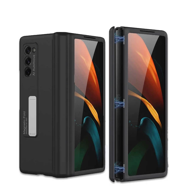 Samsung Galaxy Z Fold 2 Kılıf Zore M-Magnet Kılıf  Siyah