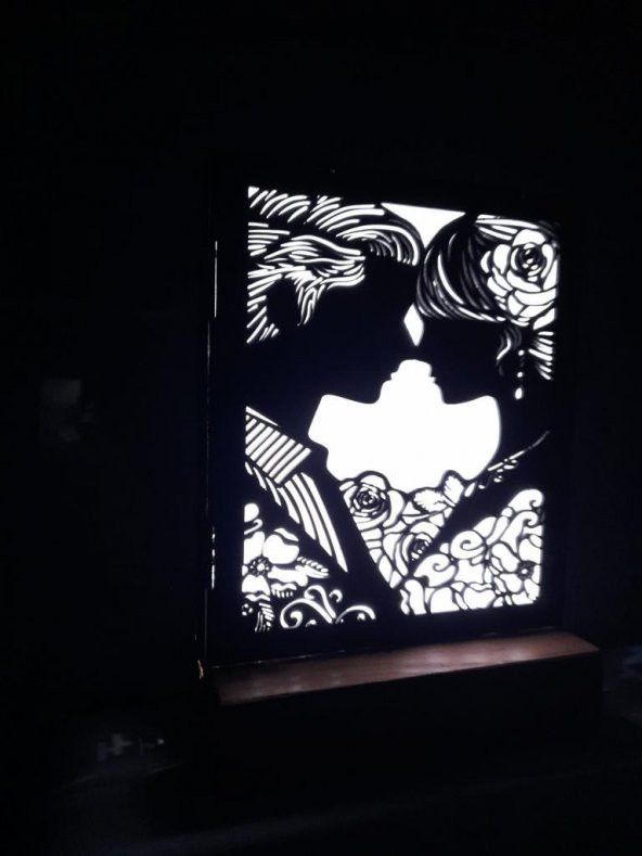 Veraart Işıklı Kişiselleştirilmiş Dekoratif Evlilik Gece Lambası - 3