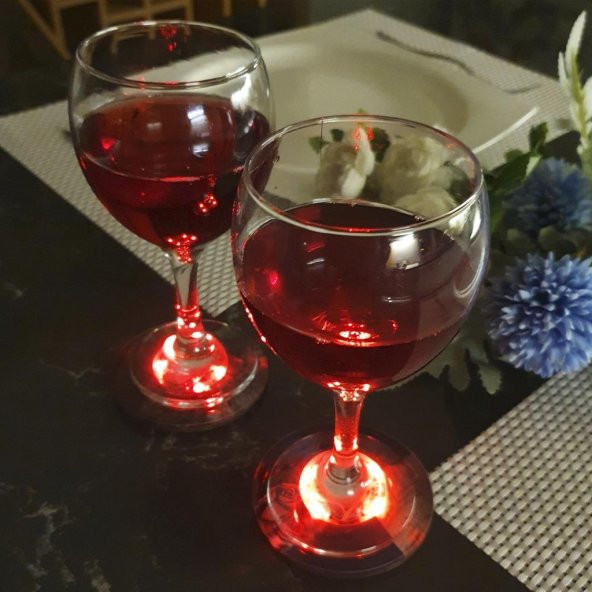 Veraart Işıklı Beyaz Gül Figürlü Şarap Bardak Altlığı 2 li - 2