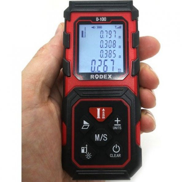 Rodex Lazer Metre Mesafe Ölçer 100 M - 4