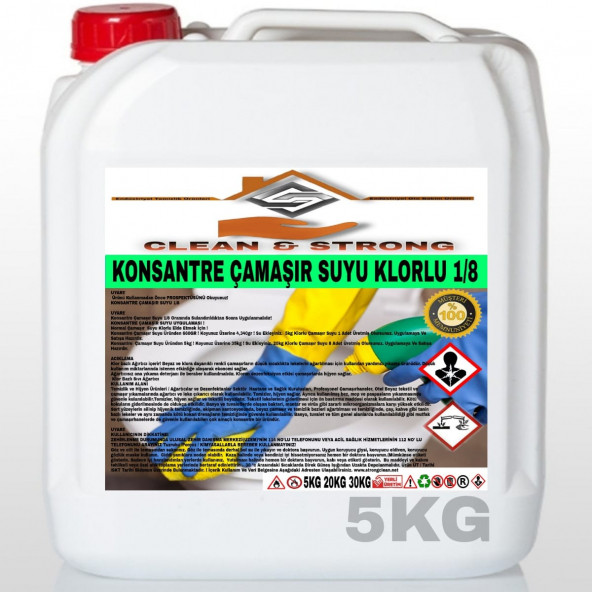 ÇAMAŞIR SUYU KONSANTRE 1/8 5KG