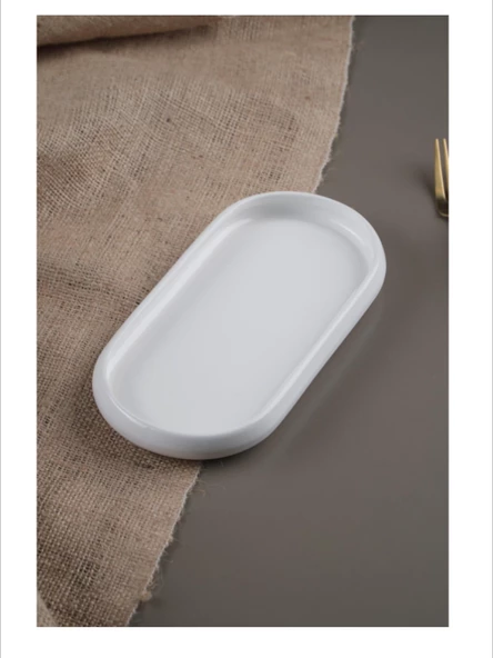 Acar SCT21.0233 Bianco Porselen Oval Sunum Tabağı 22.8x10.5cm - 2