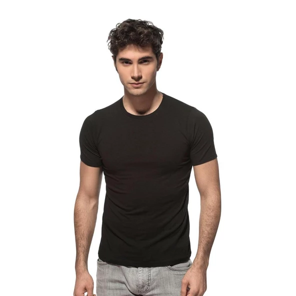 Özkan Erkek Kısa Kol Kapalı Yaka Penye Likralı Fanila Atlet 0265