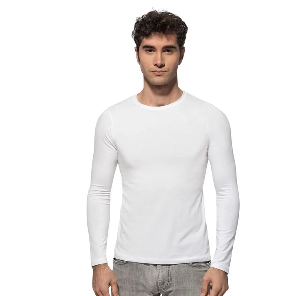 Özkan Erkek Uzunkol Kapalı Yaka Penye Likralı Fanila Atlet 0266 ürün görseli