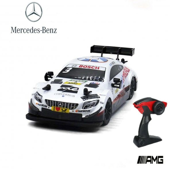 Mercedes Amg C63 Uzaktan Kumandalı Işıklı 28 Cm Turkuaz Beyaz Renk - 4
