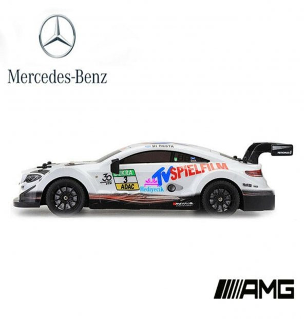 Mercedes Amg C63 Uzaktan Kumandalı Işıklı 28 Cm Turkuaz Beyaz Renk - 5