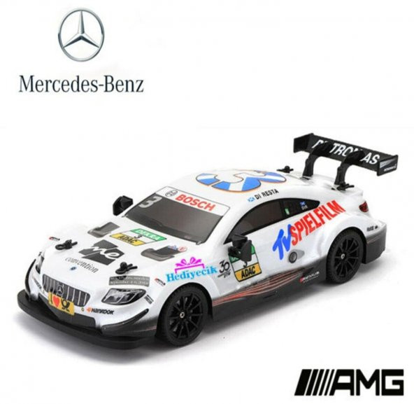 Mercedes Amg C63 Uzaktan Kumandalı Işıklı 28 Cm Turkuaz Beyaz Renk - 6