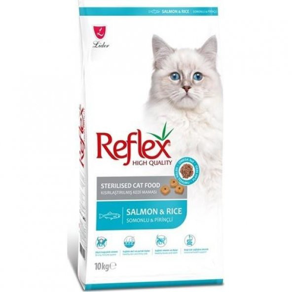 Reflex Sterilsed Somonlu Kısırlaştırılmış Yetişkin Kedi Maması 10 Kg