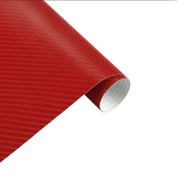 Hava Kanallı Kırmızı Karbon Kaplama Folyosu 152 cm x 100 cm