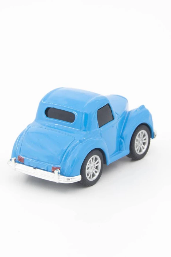 Nostaljik Metal Çek Bırak Araba Mini Mavi Otomobil - 4