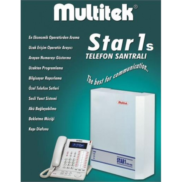 Multitek Star1S 6-Dış 16-Dahili Telefon Santrali
