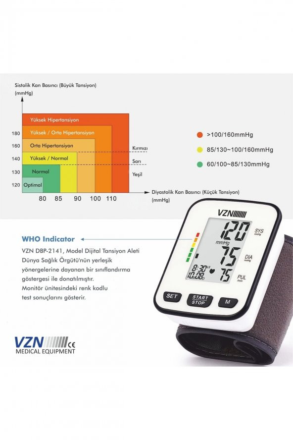 Bp-2206 Bilekten Otomatik Digital Tansiyon Aleti (5 Yıl Garantili) - 2