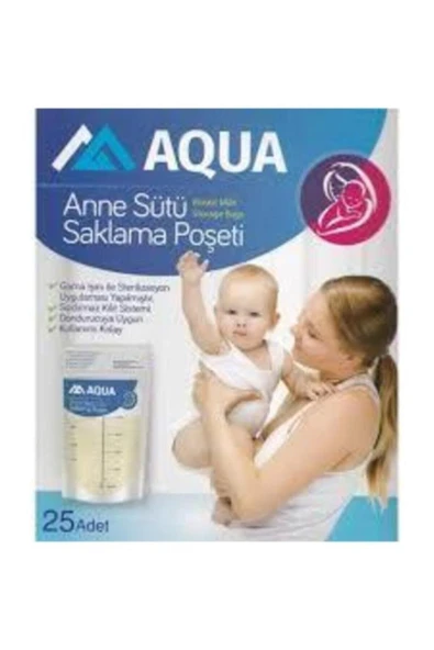 Aqua Anne Sütü Saklama Poşeti 25 Li(100 Adet )4 Paket ürün görseli