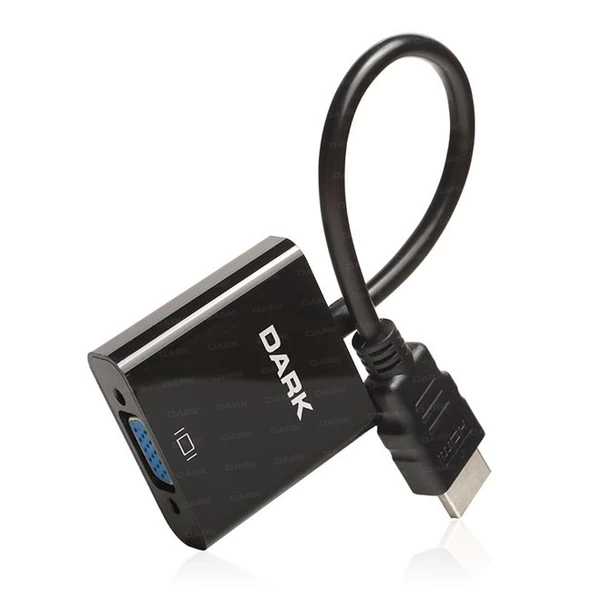 Dark HDMI Erkek to VGA Dişi + SES Çevirici - Resim 3