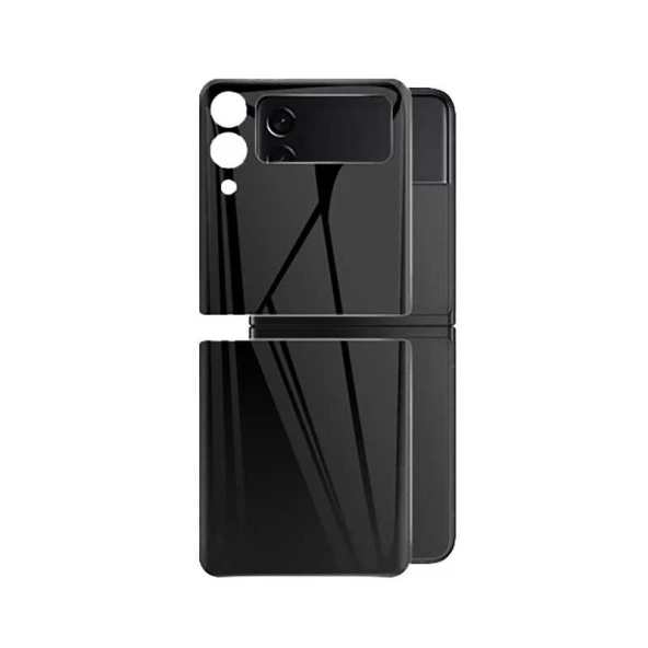 Samsung Galaxy Z Flip 3 Zore 3D Standart 2 in 1 Arka Koruyucu Lyon Tech  Siyah