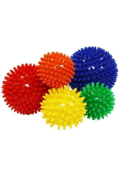 El Egzersiz Masaj Ve Duyu Topu, Yumuşak Dikenli Top Sarı Renk 8 Cm - 6
