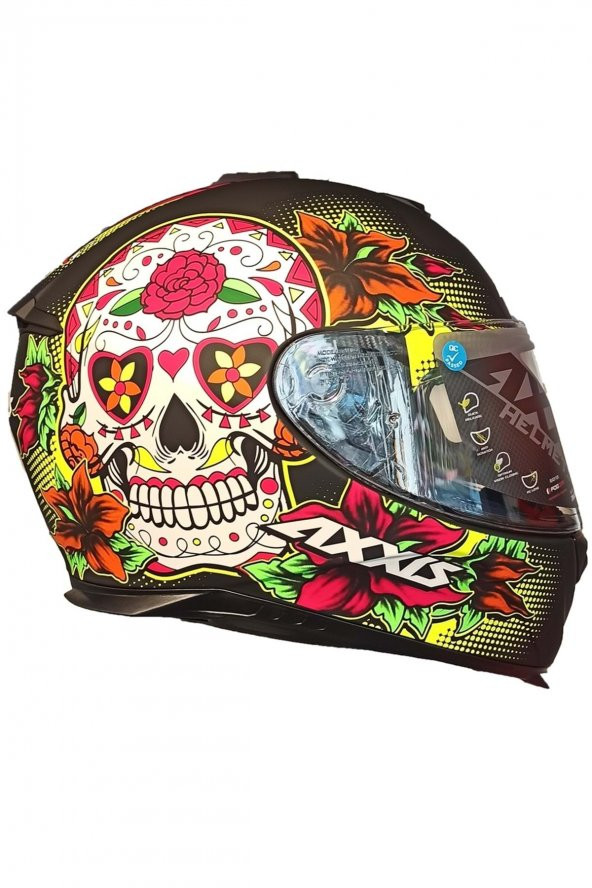 Eagle Sv Mexıcan Skull A11 Matt - Siyah - Sarı - S