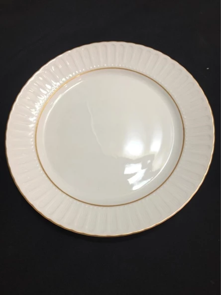 Güral Porselen SF25DU Mat Sedef Düz Yemek Tabağı 25 Cm 6 Lı