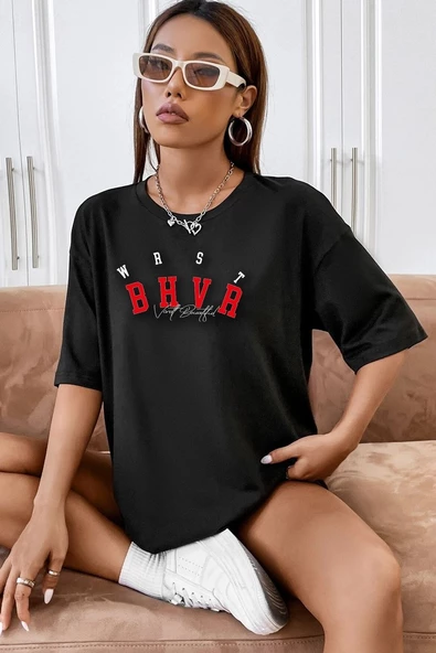 Unisex Bhvr  Baskılı T-shirt